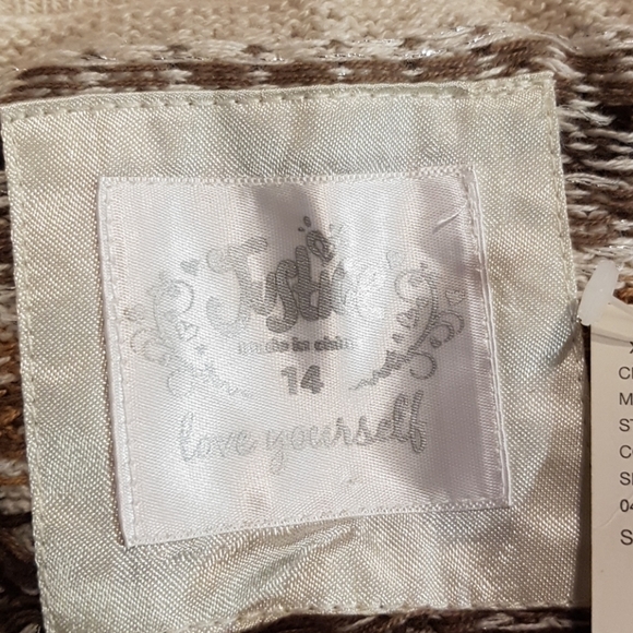 Justice girls knit sweater size 14 New - Picture 4 of 5